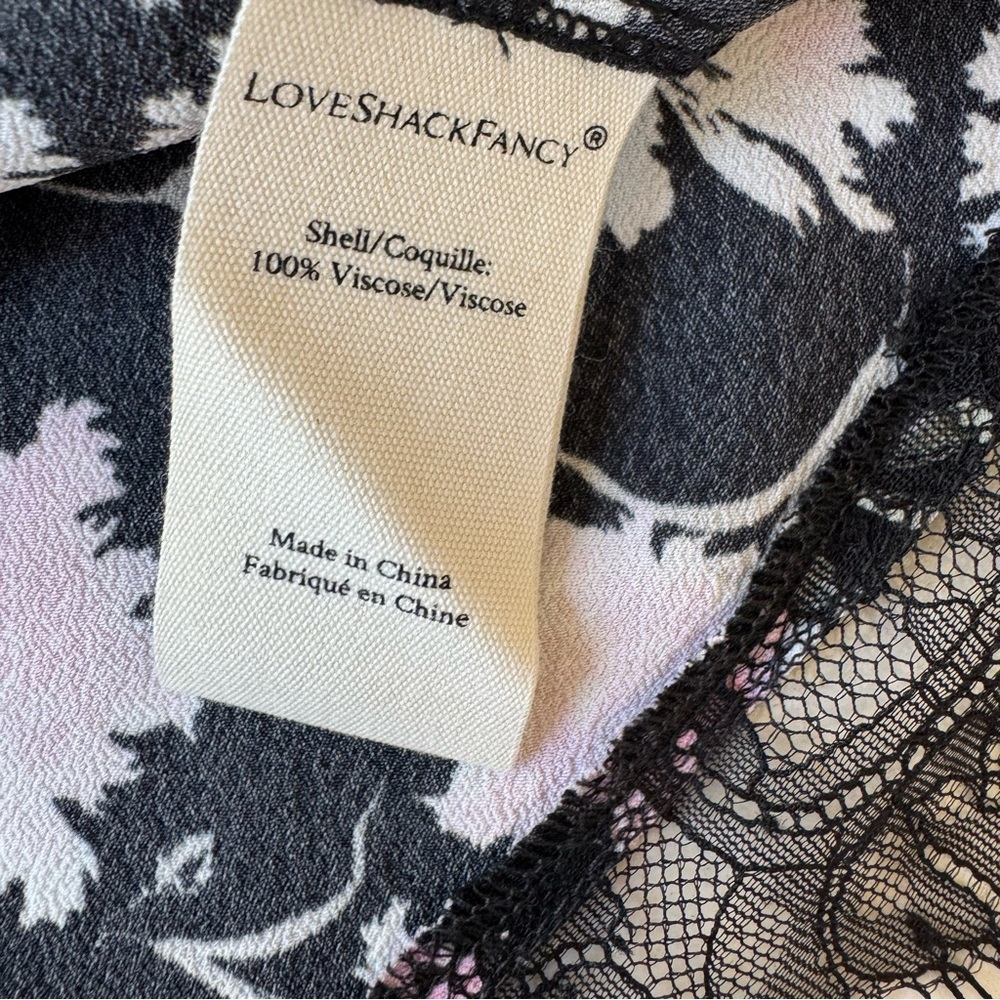 LoveShackFancy Castel Floral Black and Pink Maxi Skirt size XS - Picture 10 of 14